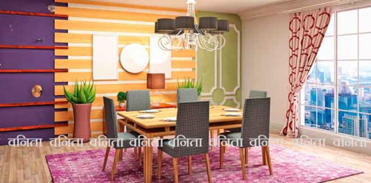 Interior dining area. 3d illustration.