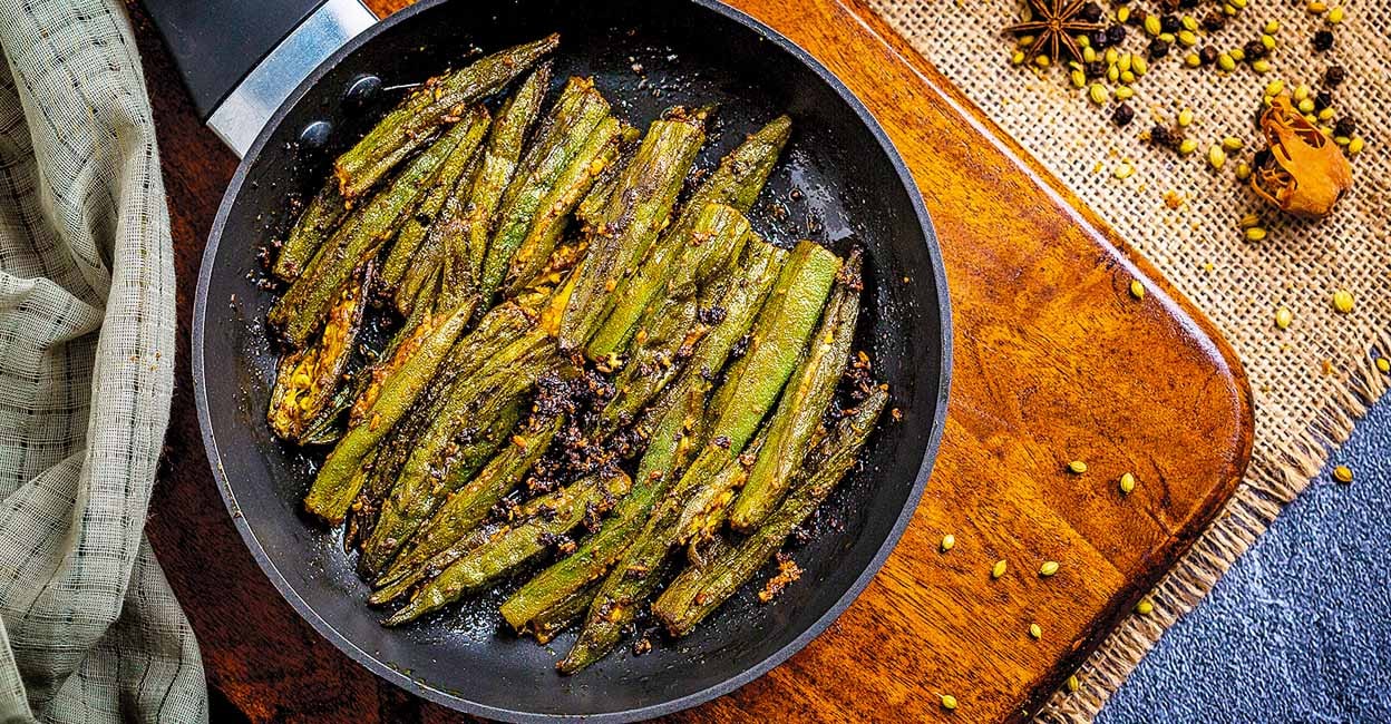 stuffed masala and kurkuri bhindi