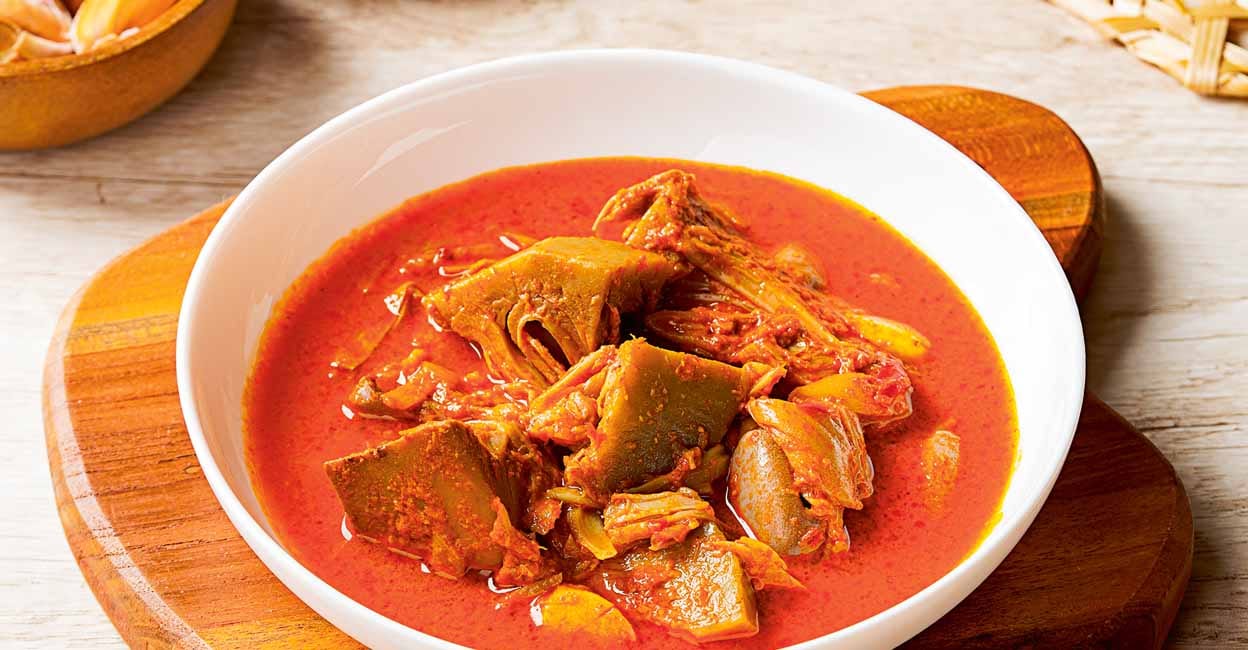 Gulai Nangka jackfruit curry stew is an Indonesian traditional food from Padang, West Sumatera